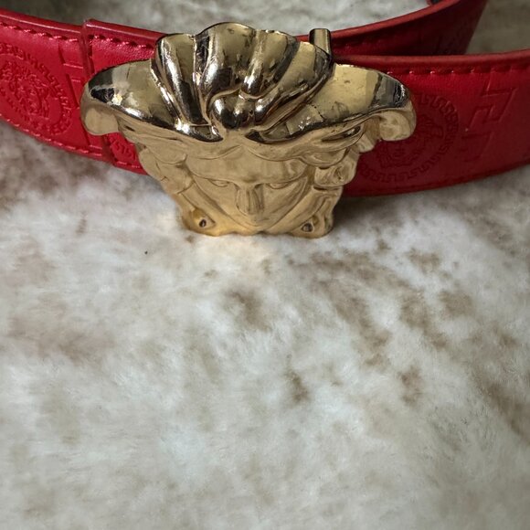 Gold and Red Designer Belt - Picture 2 of 6